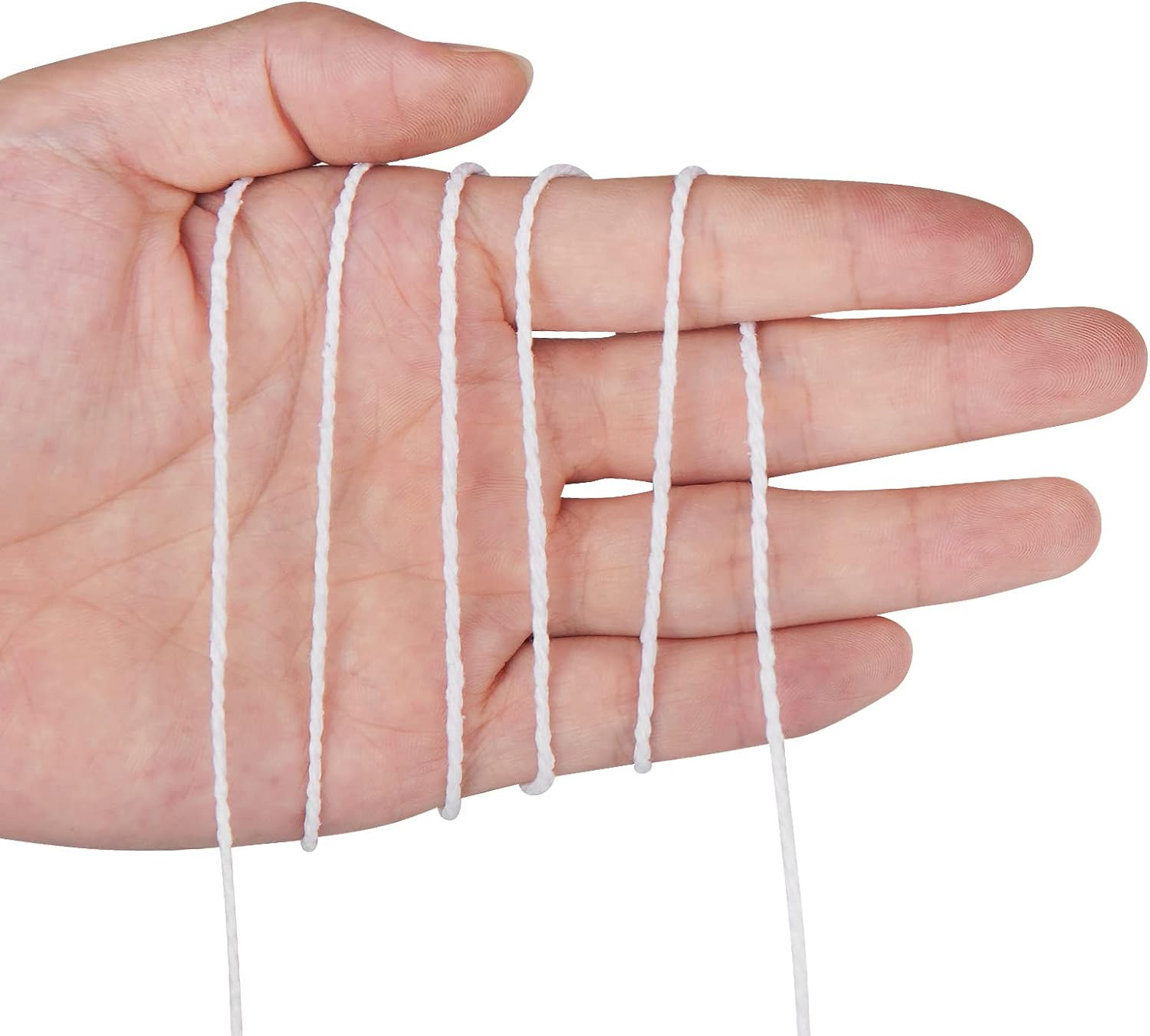 White Cotton Butchers Twine – 656 Feet 2MM Thick String, Natural Garden Gift Wra