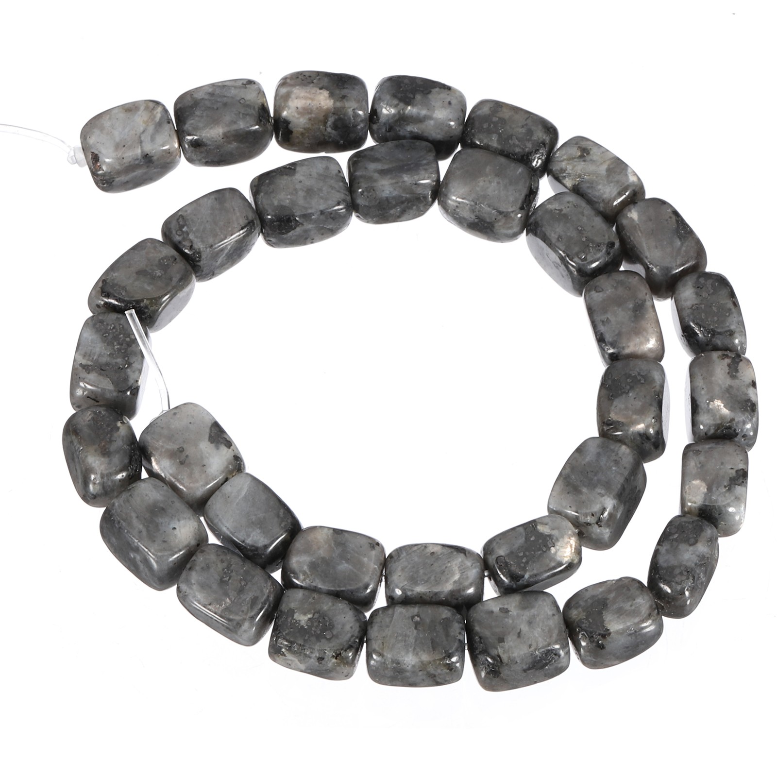 Natural Stone Gemstone Beads 15″ 12x8mm Cuboid Spacer Bead, Black White