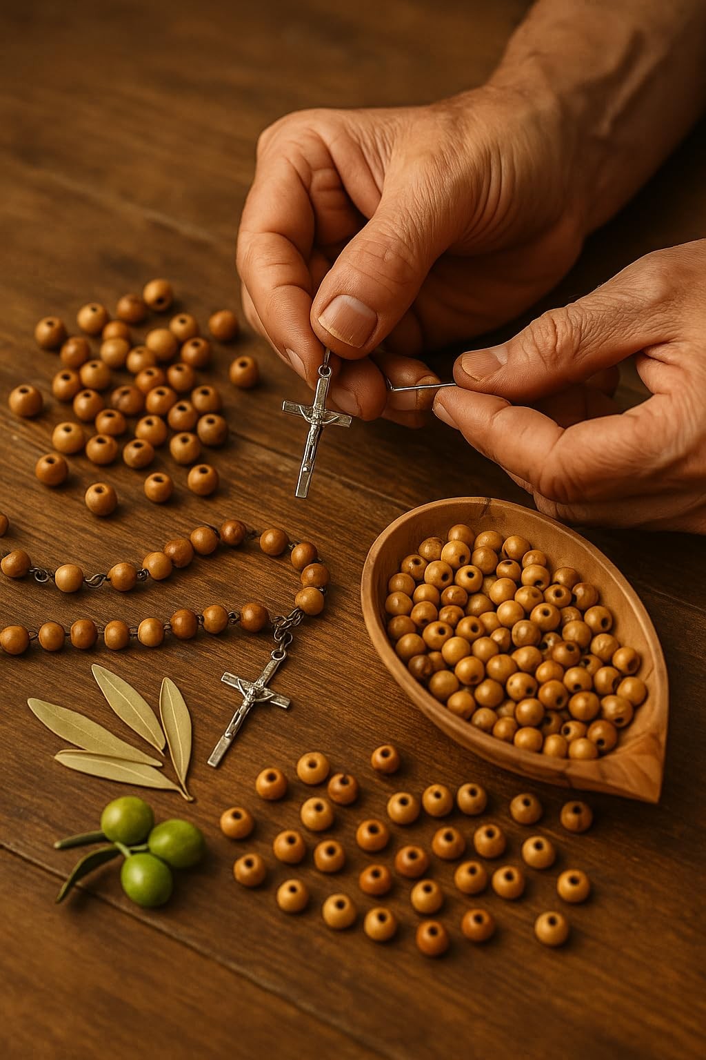 Holy Land Olivewood 6Mm Rosary Beads For 1000 Beads Zuluf Certificate Beading