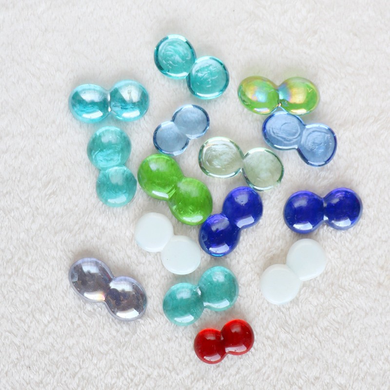 Figure-8 Glass Flat Beads Marbles Vase Fish Tank Decoration DIY Craft Home Decor