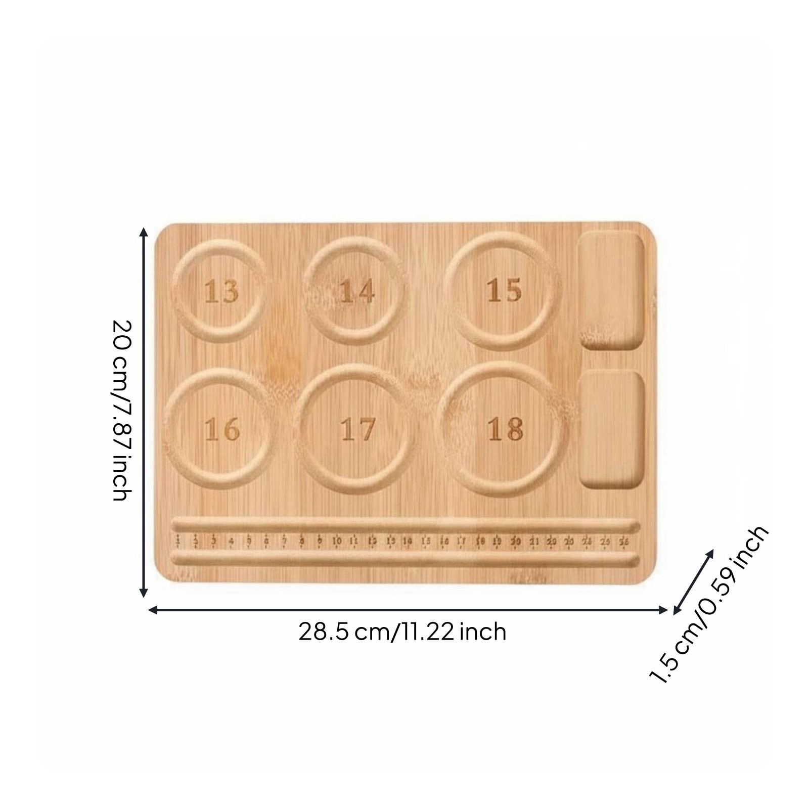 Wooden Bead Board Easy to Use Bracelet Design Board Non-Slip for DIY Crafters