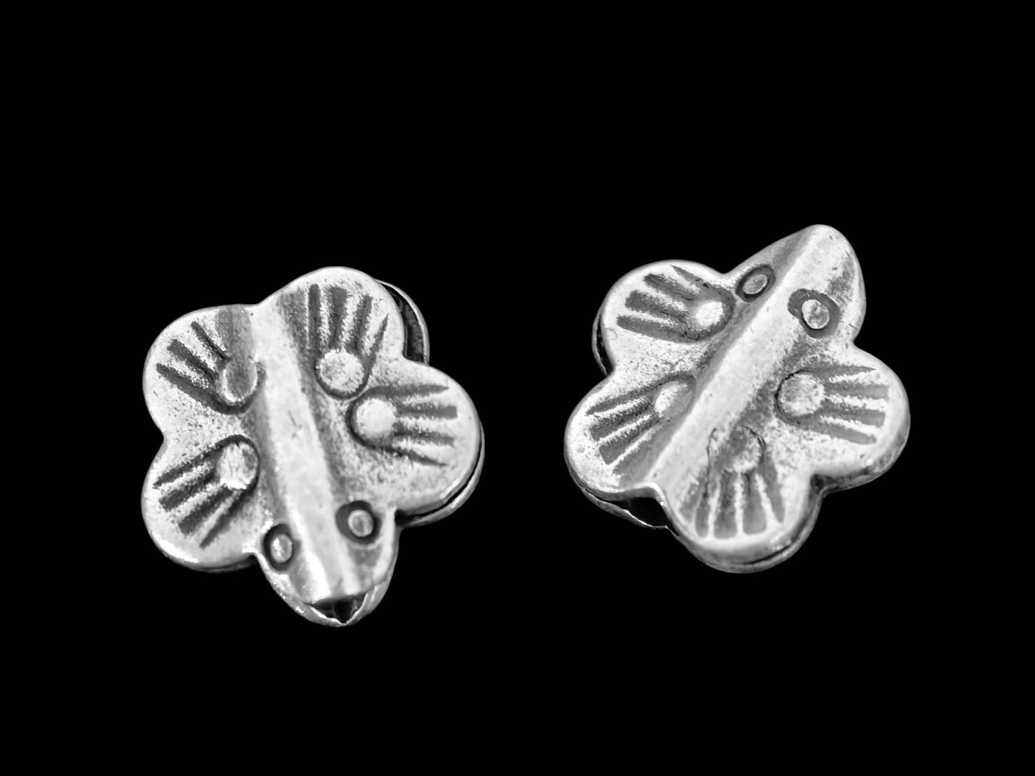 silver beads karen hill tribe silver 6 flower bead