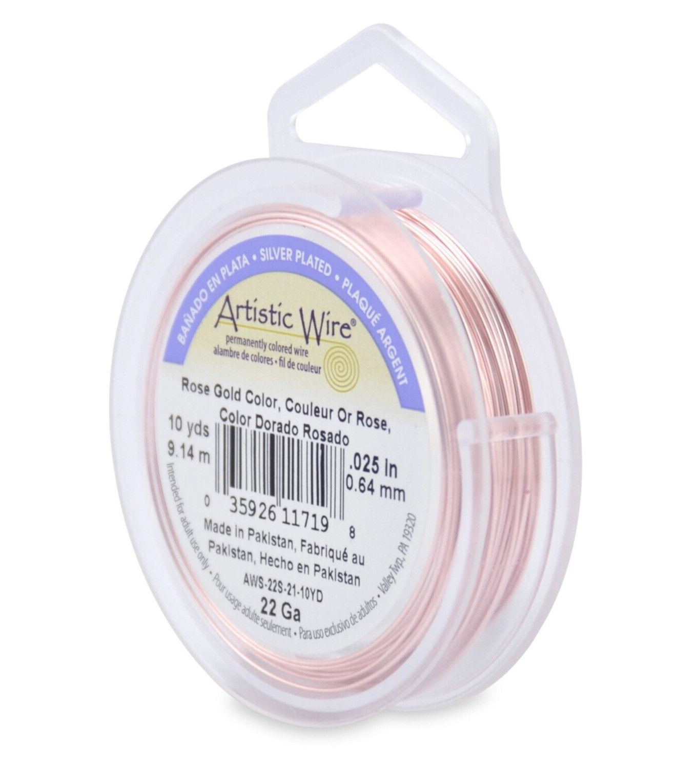 22 Gauge Rose Gold Tarnish Resistant Artistic Wire – Silver Plated Wire – 30ft