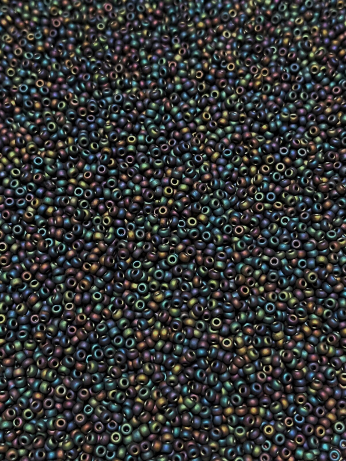 Miyuki 11/0 Round Seed Beads Matte Black AB 11-401FR 24 Grams