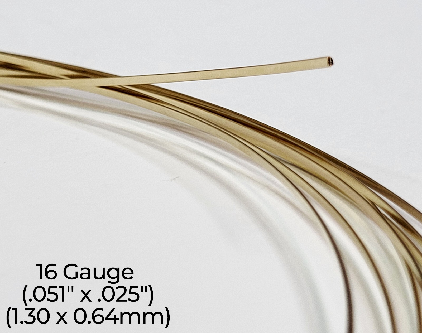 14/20 Yellow Gold-Filled Wire | Half Round | Dead Soft | 6-24 Gauge | 1-10 ft