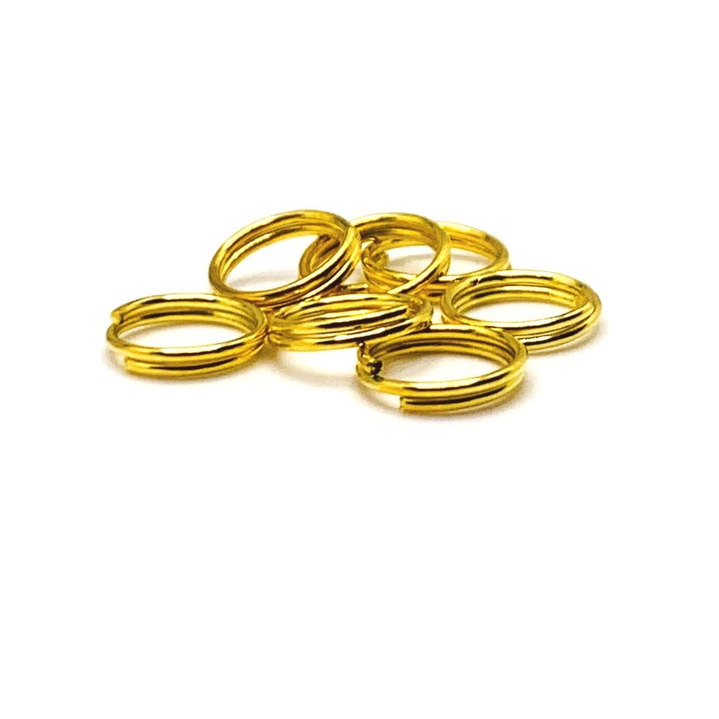 8mm, 21g, Gold Split Double Jump Rings – US Seller