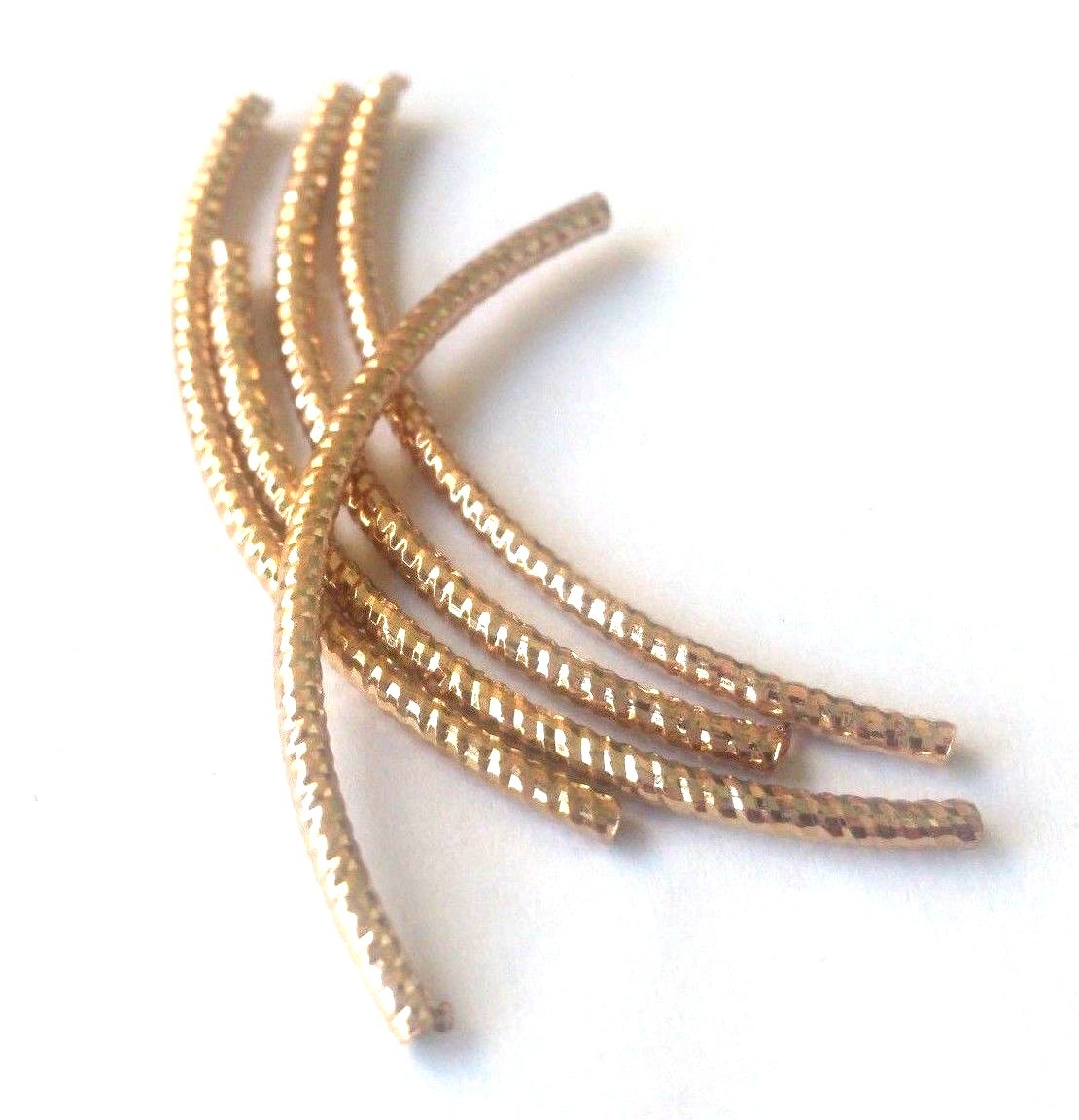 shine curved tube spacer rose gold Dull silver Gold plated alloy jewelry supply