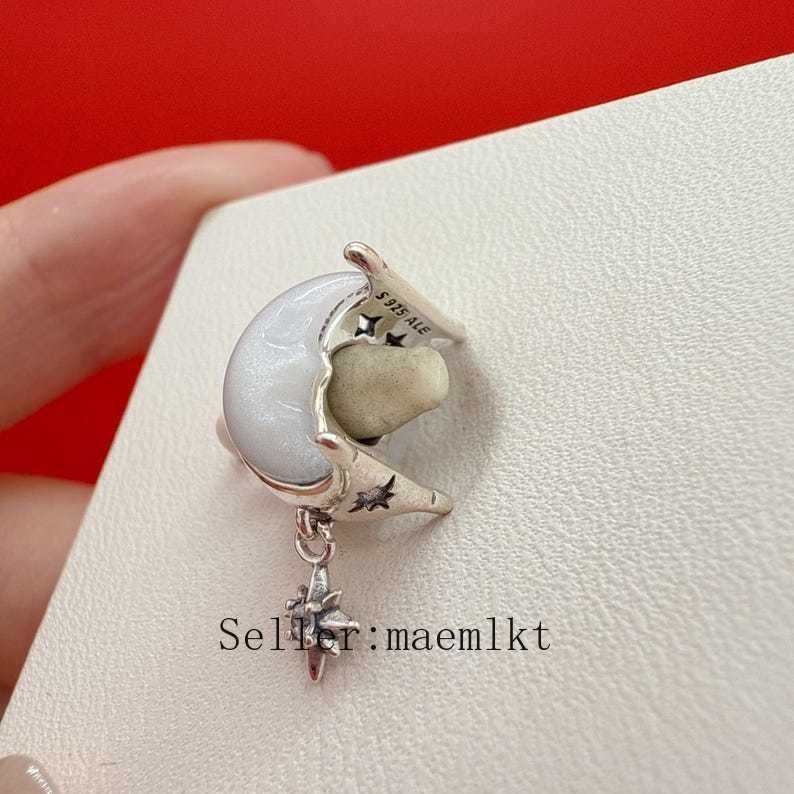 New 925 Sterling Silver Moon & North Star Charm,Charm for bracelet 793594C01