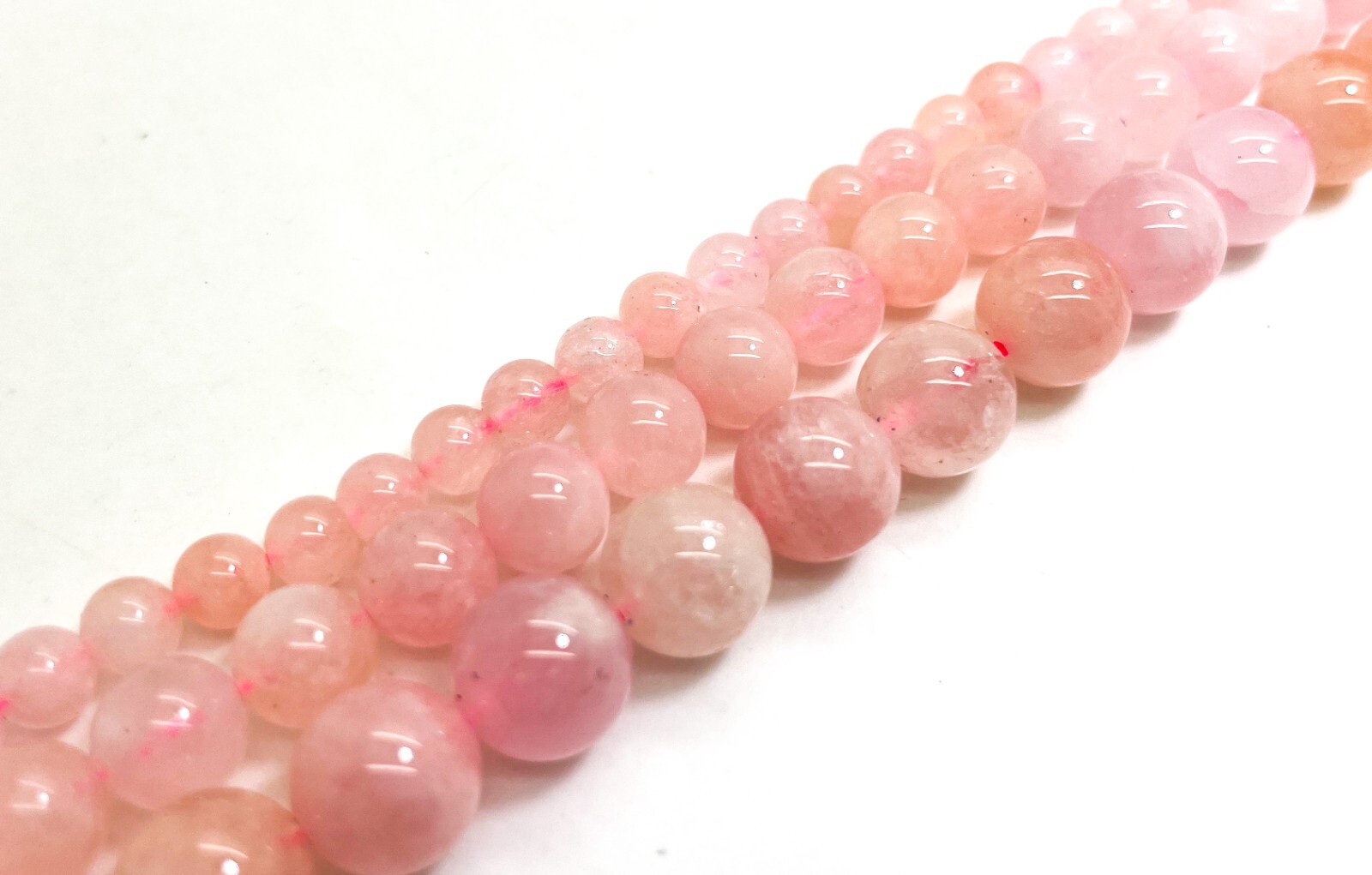 AAA High Quality Natural Pink Morganite Smooth Round Gemstone Beads RN192