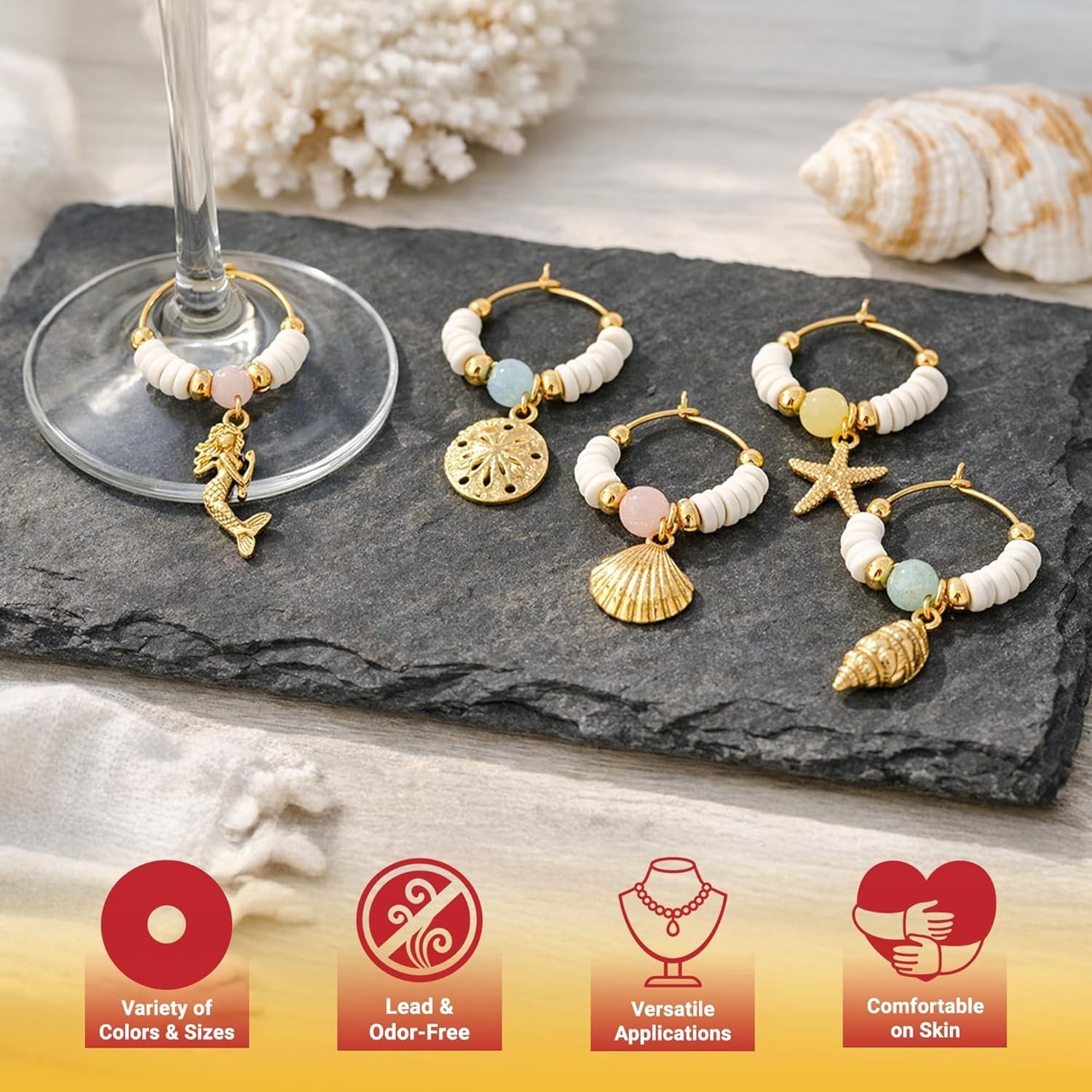 Gold Heishi Beads 6mm – 3000 Flat Polymer Disc Clay Beads for Adult Jewelry M…