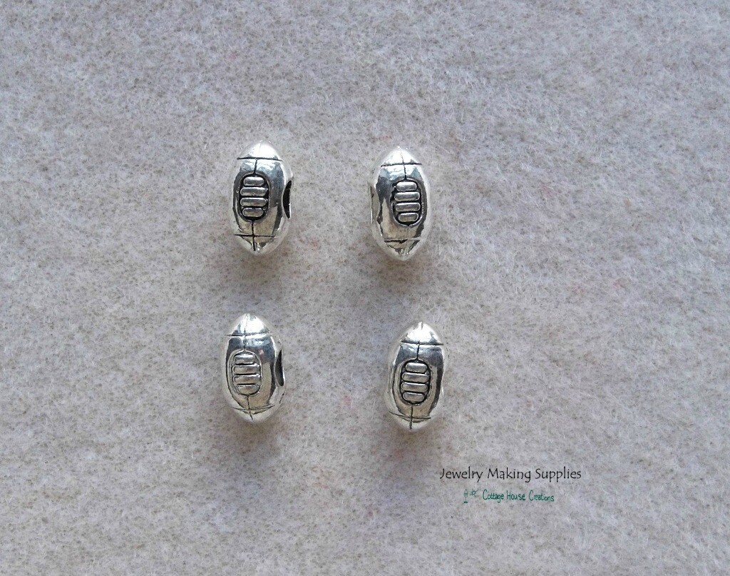 Football Beads Solid Euro Large Hole Bead Paracord Bracelet Macrame Adult DIY