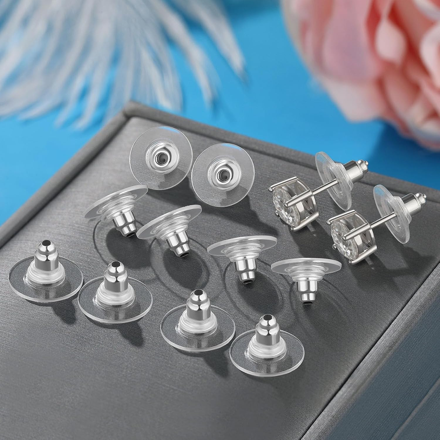 100pcs Fishhook Earring Backs Replacements for Stus – Bullet Clutch Back Earring