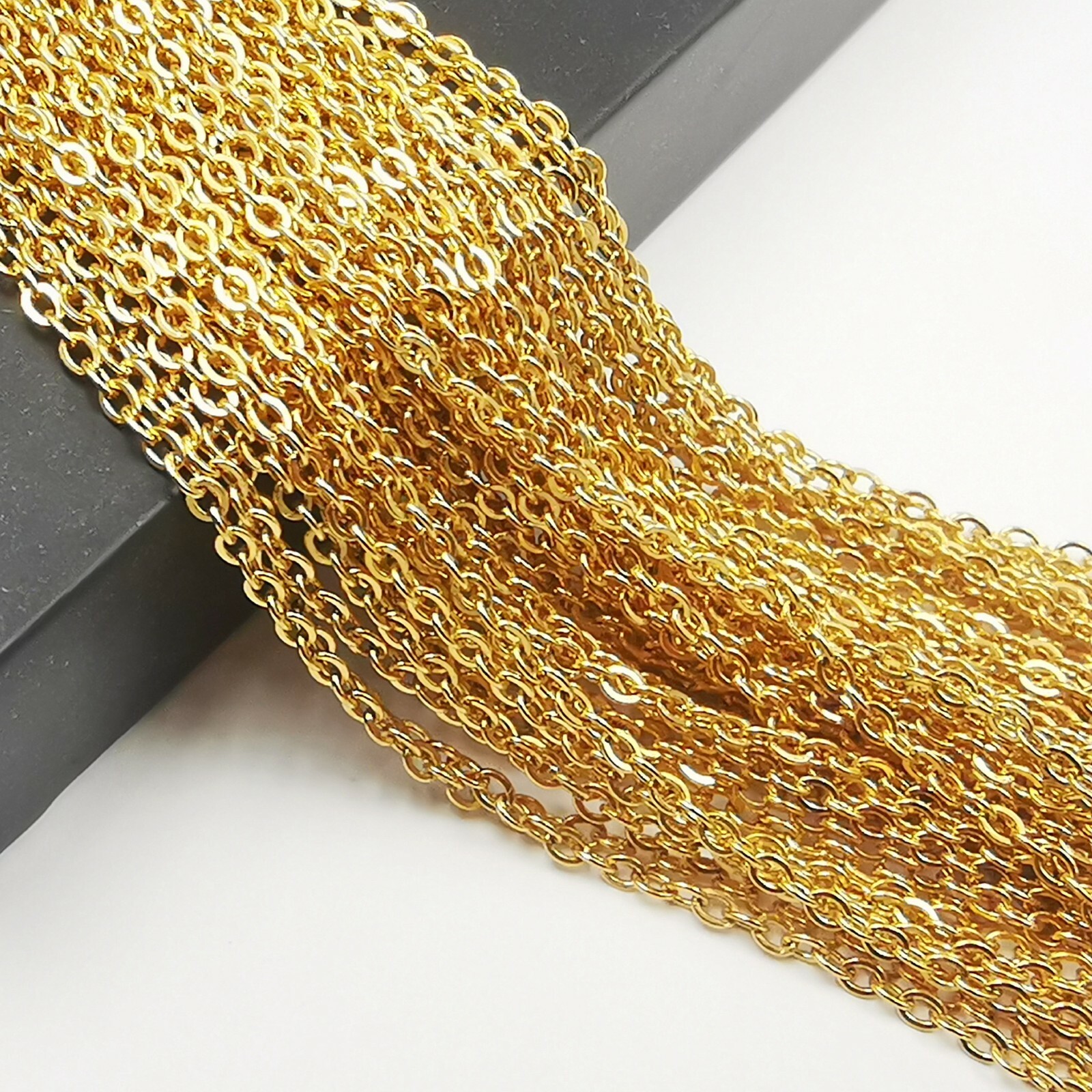 10meter Thin 1.5mm Jewelry Findings Stainless steel Women Oval Link Chain DIY