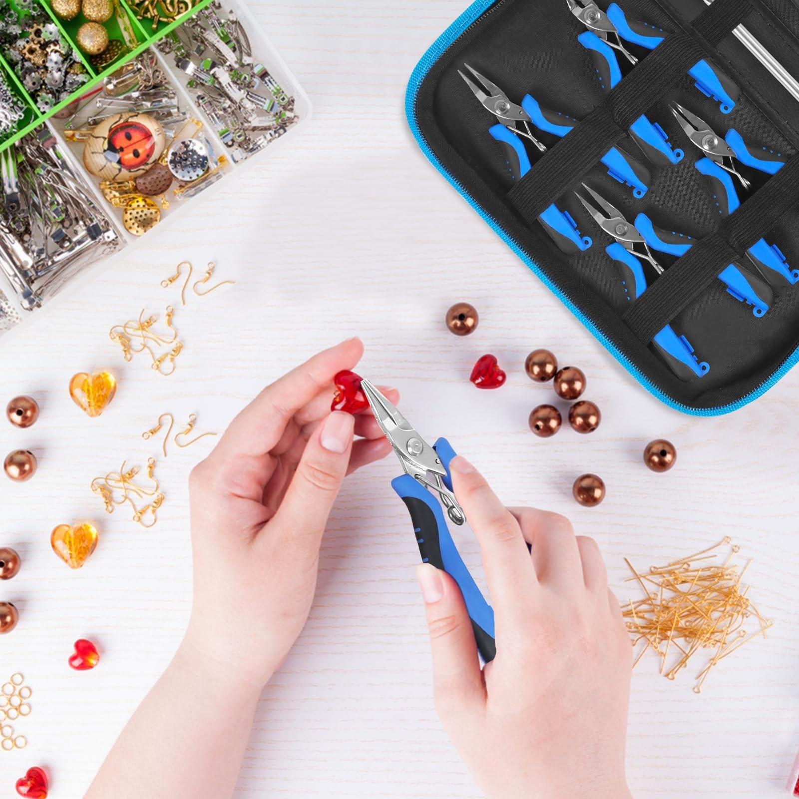 Jewelry Pliers Set Jeweler Making Tools Kit,Mini Craft Pliers Tool for Adults…