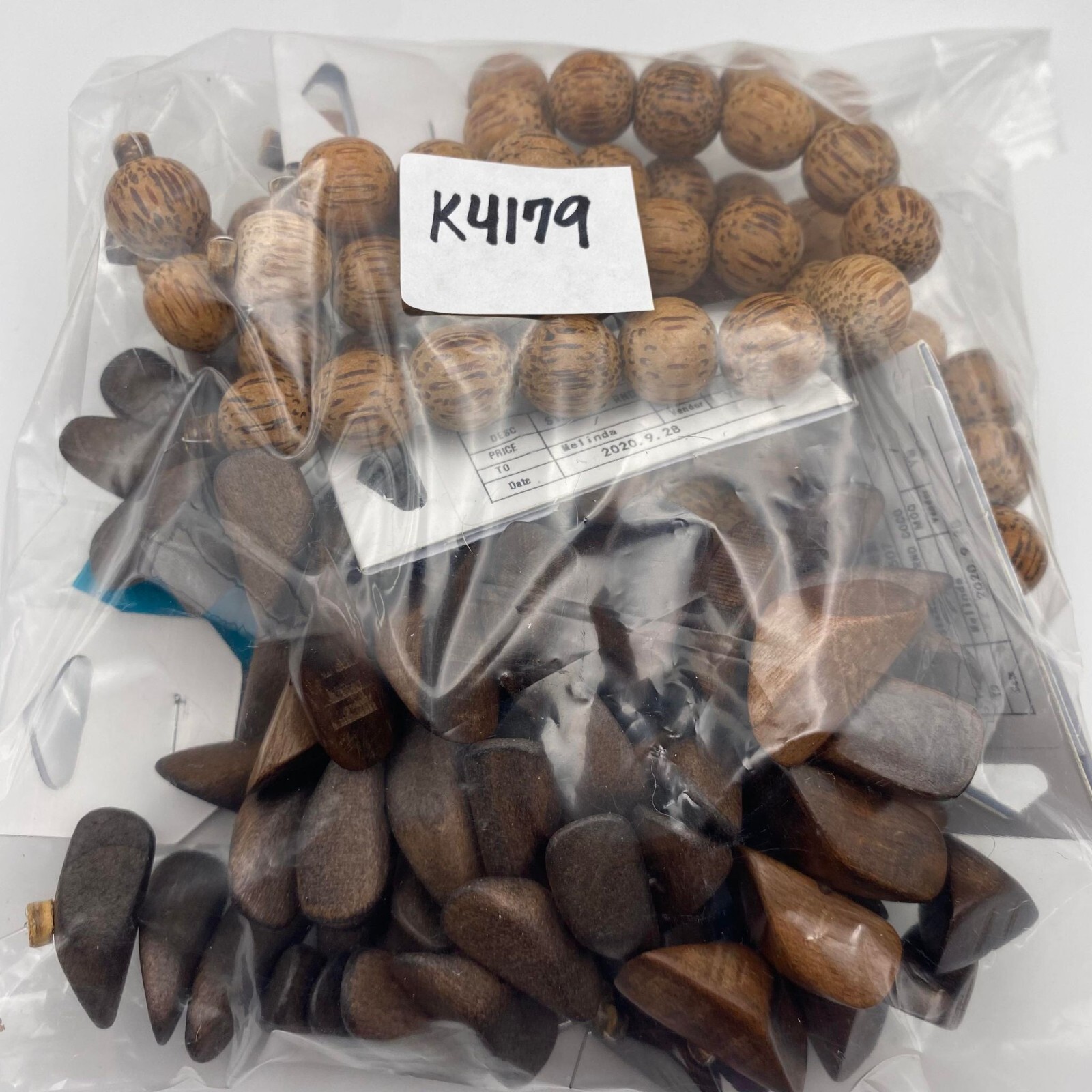 6 Strands Wooden Beads Round Shaped & Asymmetric Shaped Beads DIY Jewelry Making
