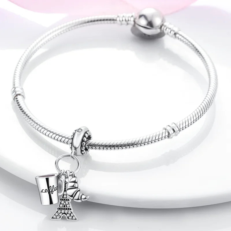 Tower Plane Travel Charms Pendant Beads for Bracelet Necklace Jewelry DIY