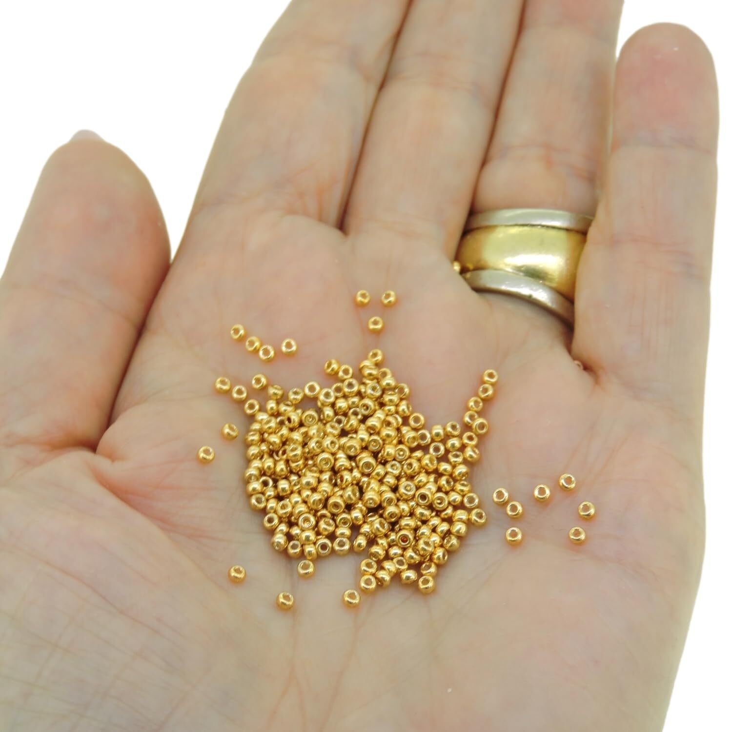Galvanized Gold, Miyuki Round Seed Beads, Size 11/0, Bulk 50 Grams 11-1052