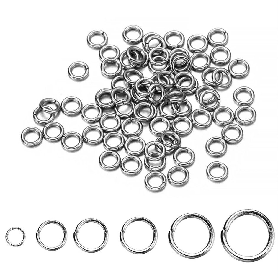 200pcs Stainless Steel Split Rings: 3–5mm Jump Rings for DIY Jewelry – NEW
