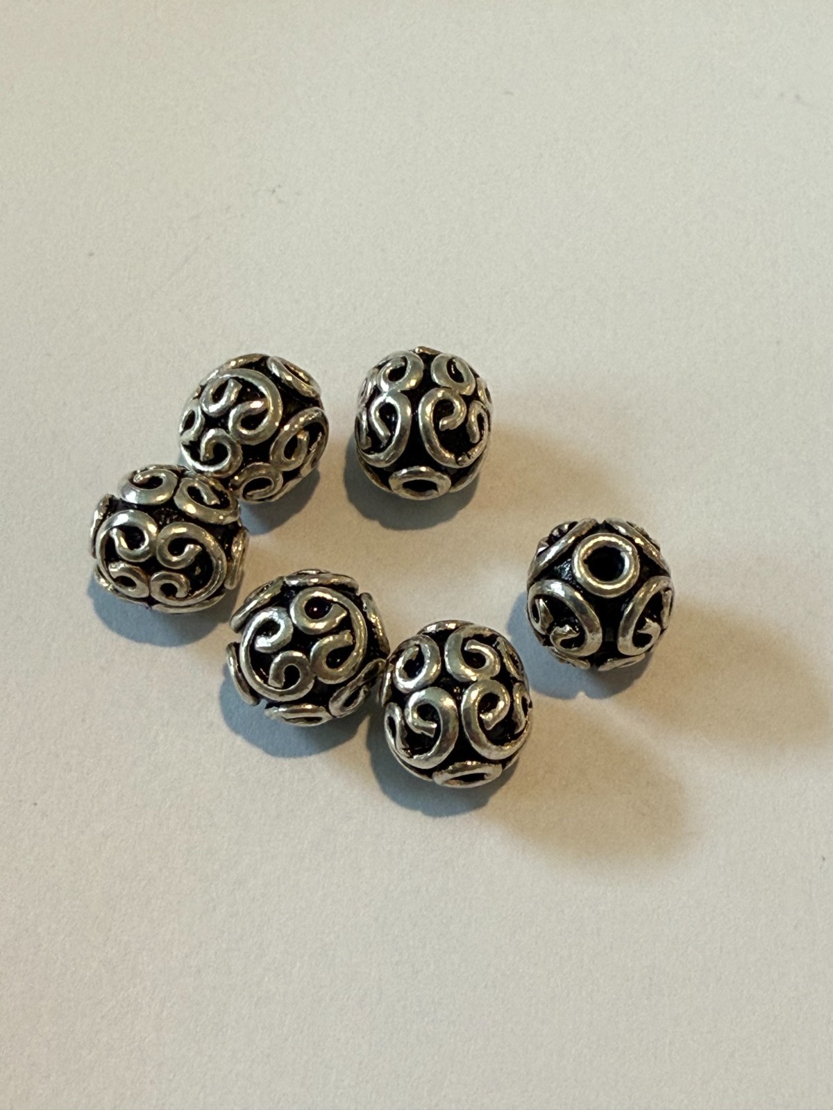 Sterling Silver Genuine Indonesian Bali Round Beads – Various Styles