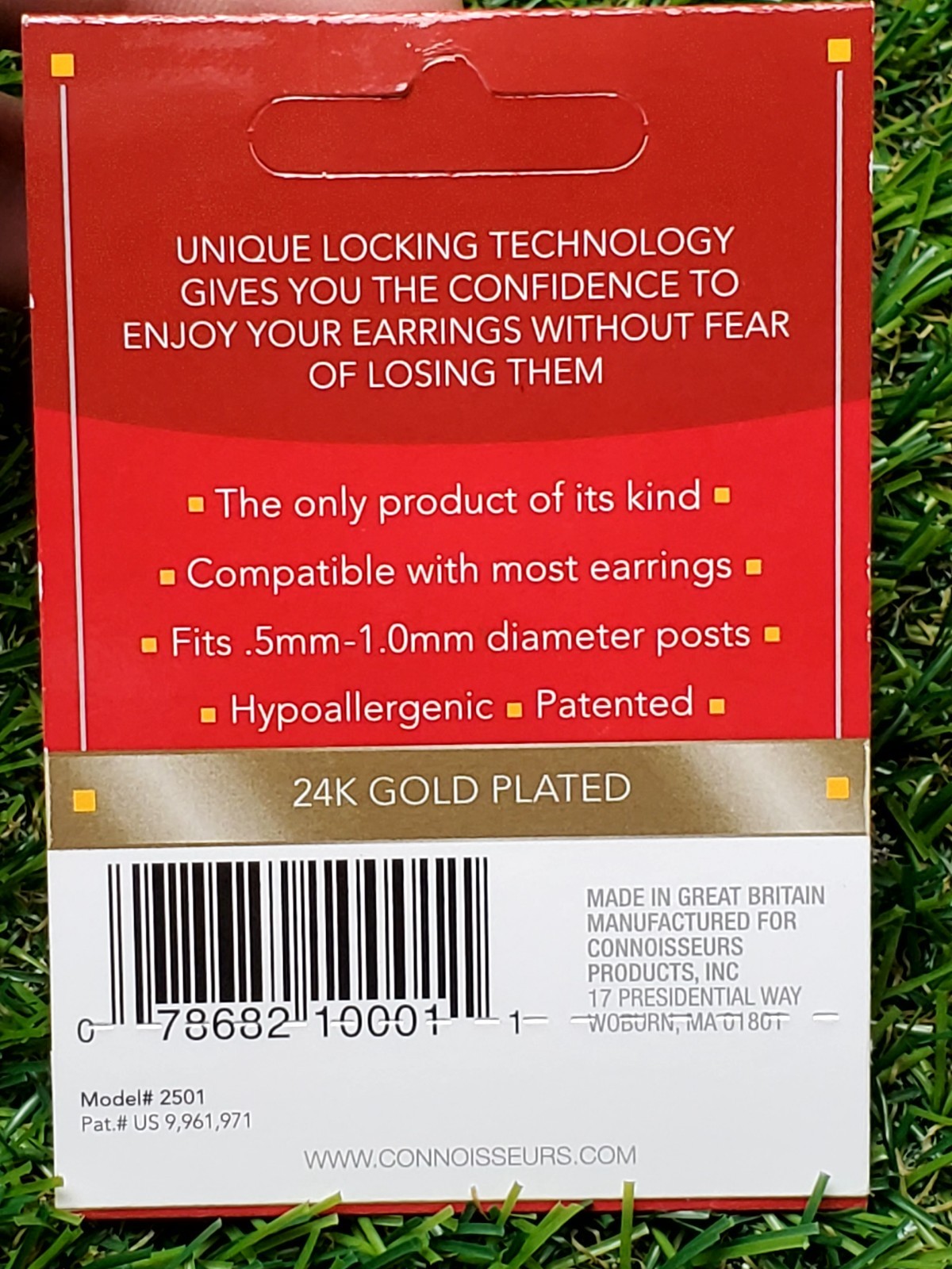 Locking Earring Backs Hypoallergenic Backs Fits .5mm-1mm Stainless/Plastic