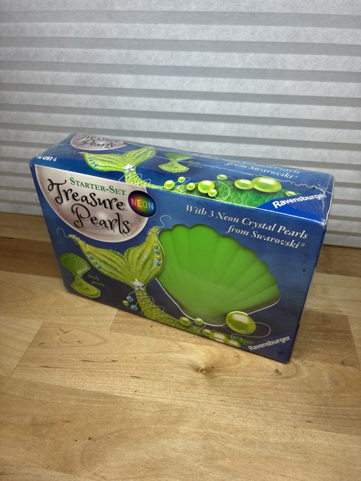 Ravensburger Treasure Pearls Starter Set Styly Green Neon 3 Swarovski Pearls