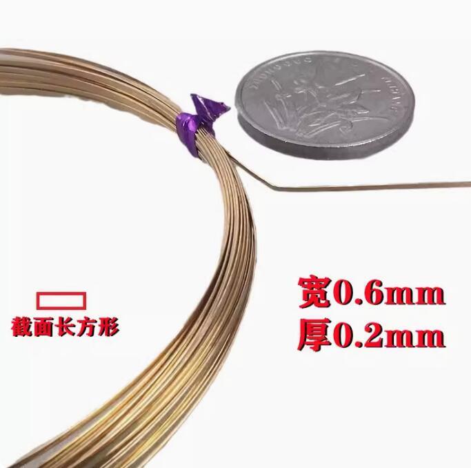 1pc Raw Brass Wrapping Wire – Flat Wire Jewelry Making for DIY accessories