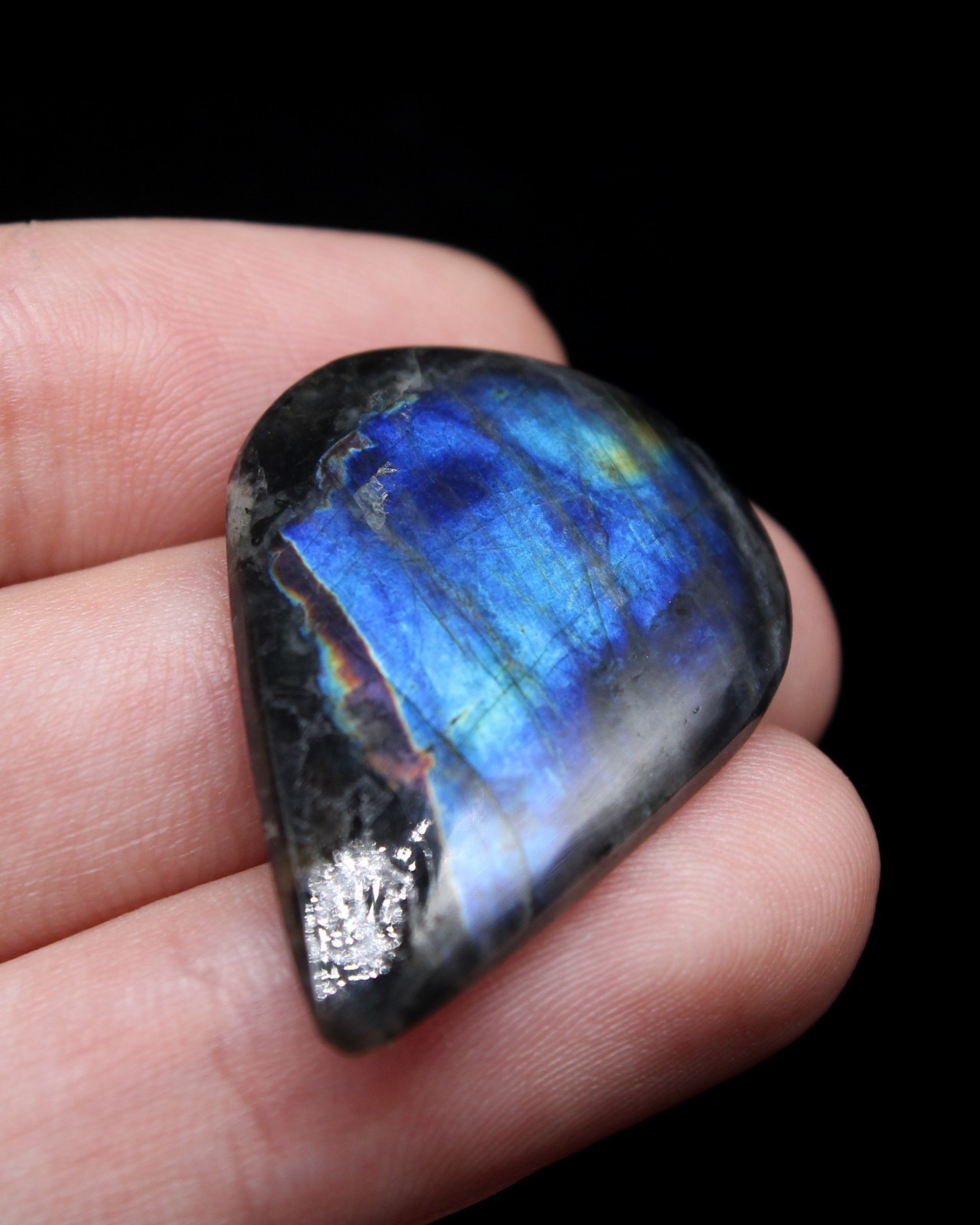 Finnish Spectrolite cabochon Blue Labradorite 30x21mm Natural Stone