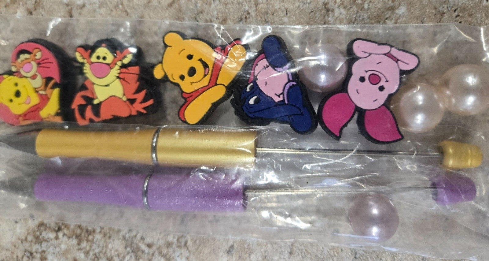 Winnie The Pooh Tigger Eeyore Piglet Silicone Focal Beads Beaded Pens DIY