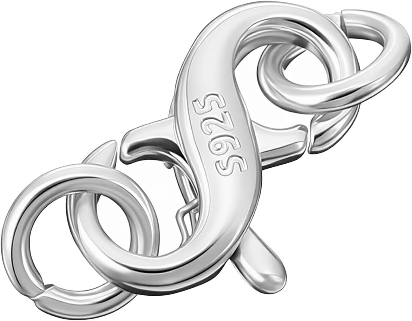 925 Sterling Silver Clasp Double Opening Lobster Claw Clasps Necklace