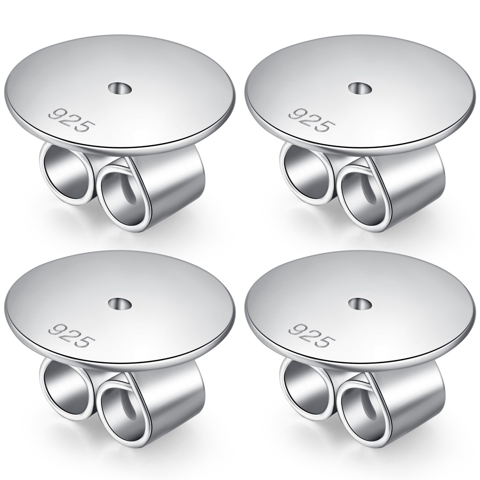 Large Locking Earring Backs Replacement for Studs – 925 Sterling Silver Lifters
