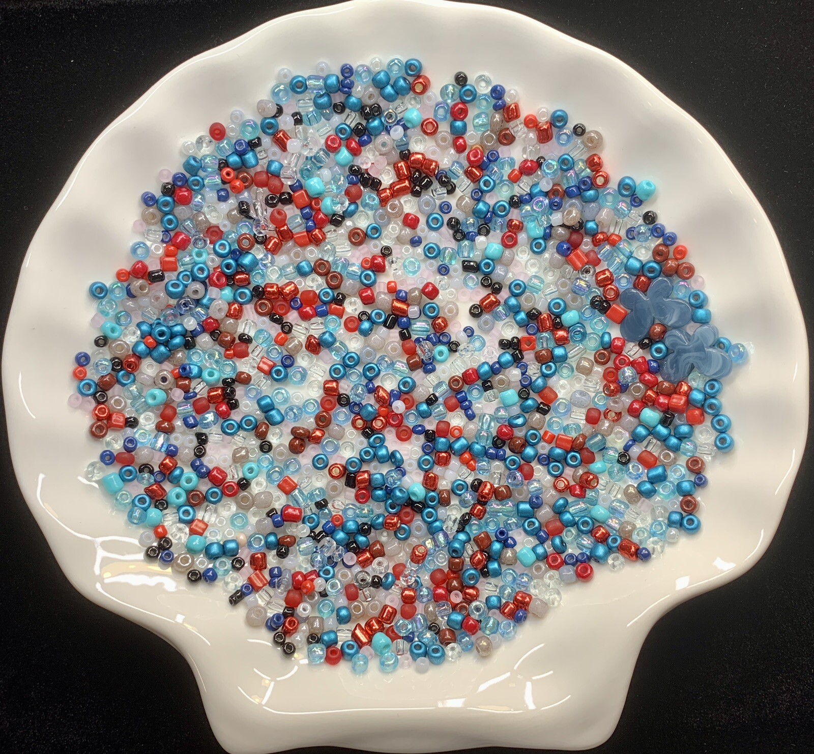 1 LB / 16 Oz/ 454 Grams Unique Mix Color Glass Seed Beads Lot 36 Packages