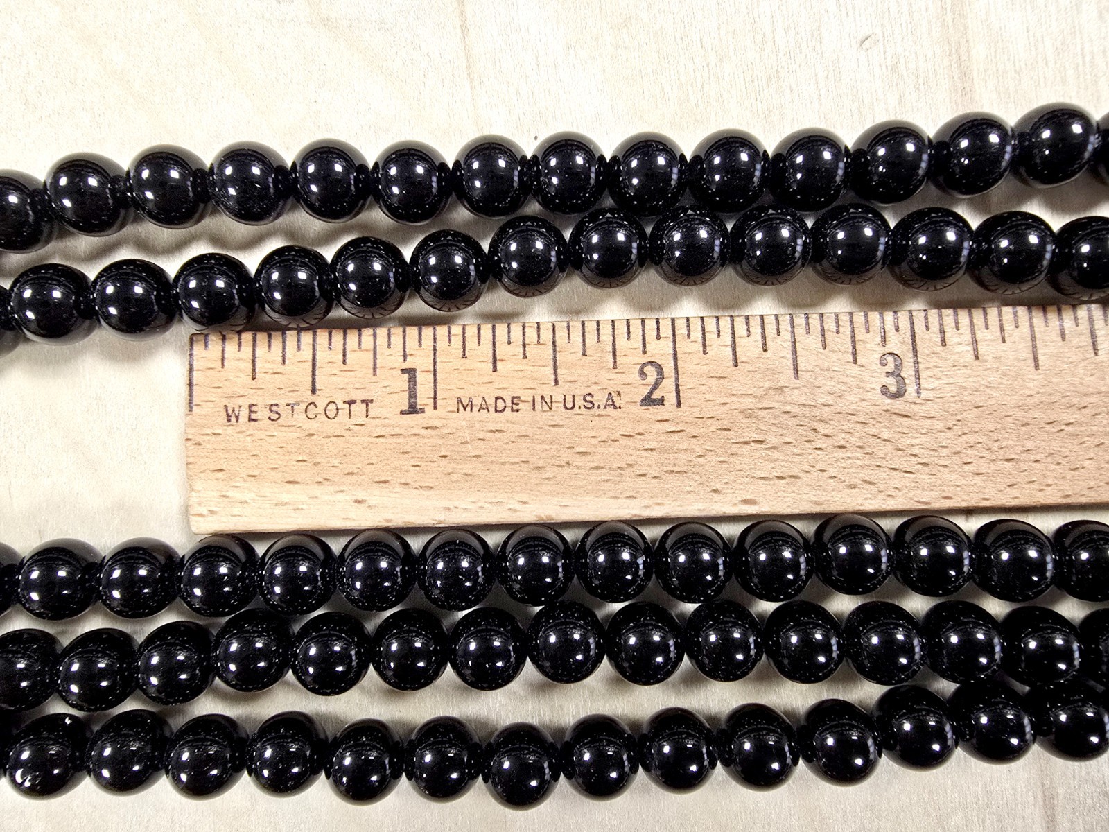 Obsidian Beads AAA Round Smooth Glossy Finish on 16″ Strand for Jewelry & Crafts