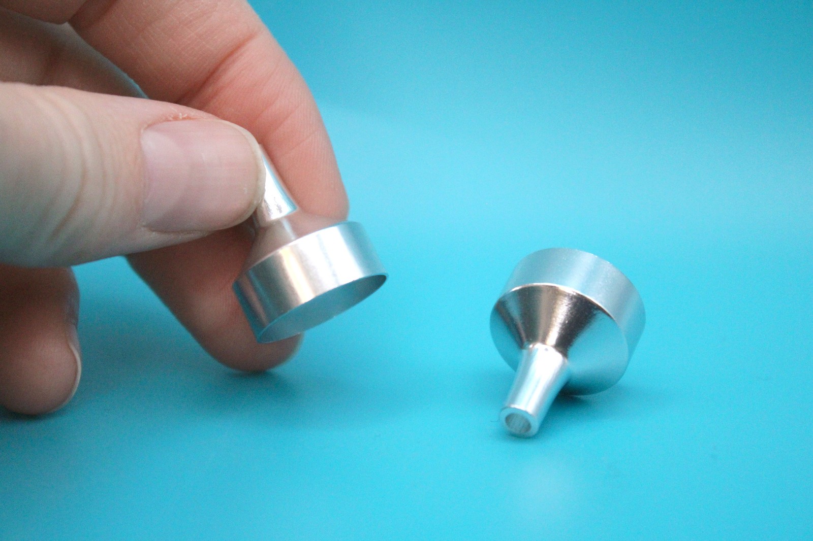 Aluminum Mini Funnel 2Pk for Filling Tiny Bottles, Essential Oils, Jewelry Charm