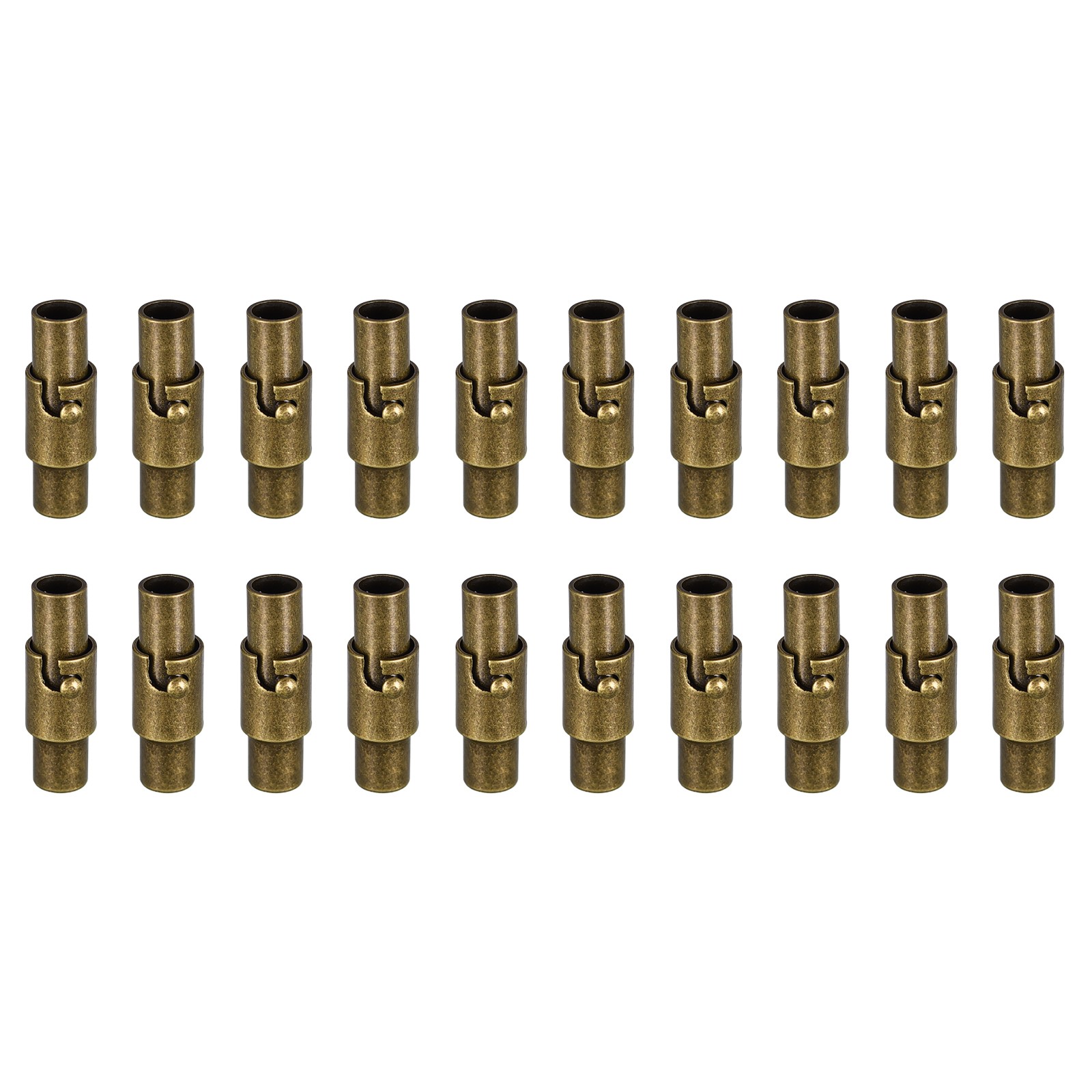20Pcs Leather Cord End Clasp 3mm Hole Clasps Jewelry Making Bronze