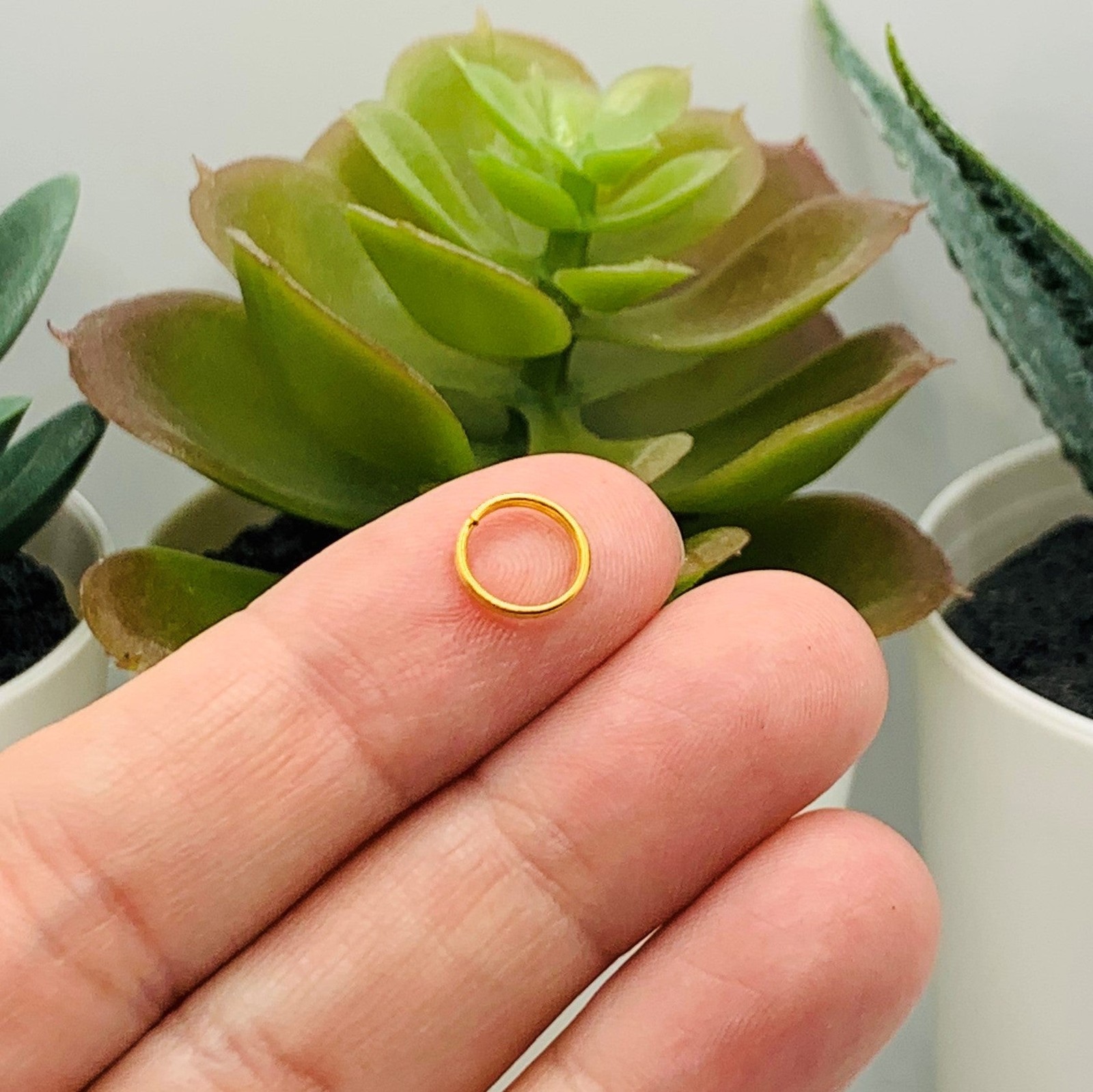 8mm, 21g, Gold Split Double Jump Rings – US Seller