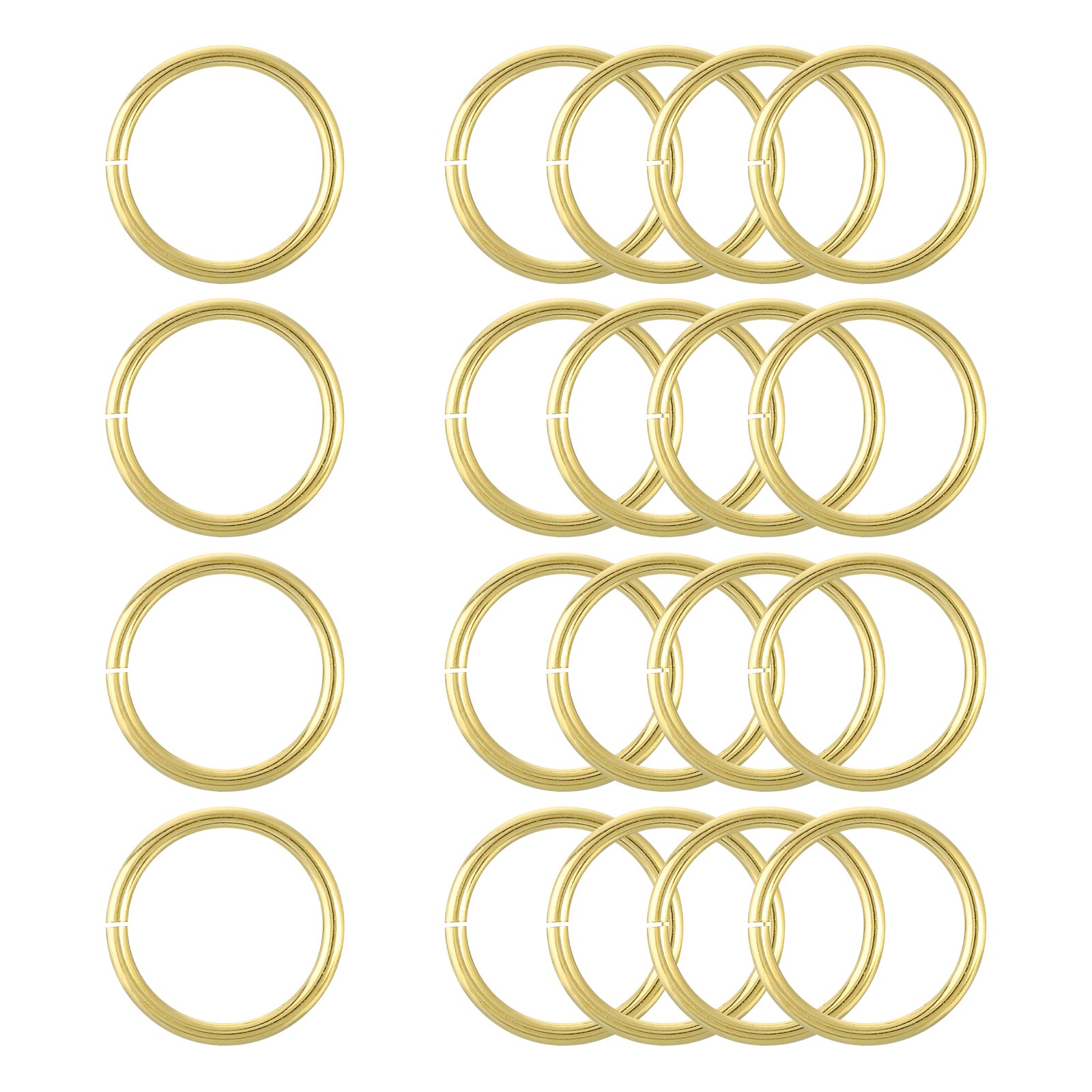 20Pcs Open Jump Rings, 30mm/1.18″ Brass Jump Ring Connectors 3mm Thick O Rings