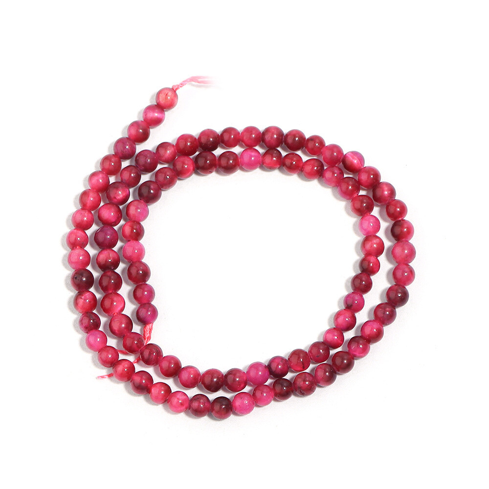 4-12mm Natural Gemstone Rose Tiger’s Eye Round Spacer Beads for Jewelry Making