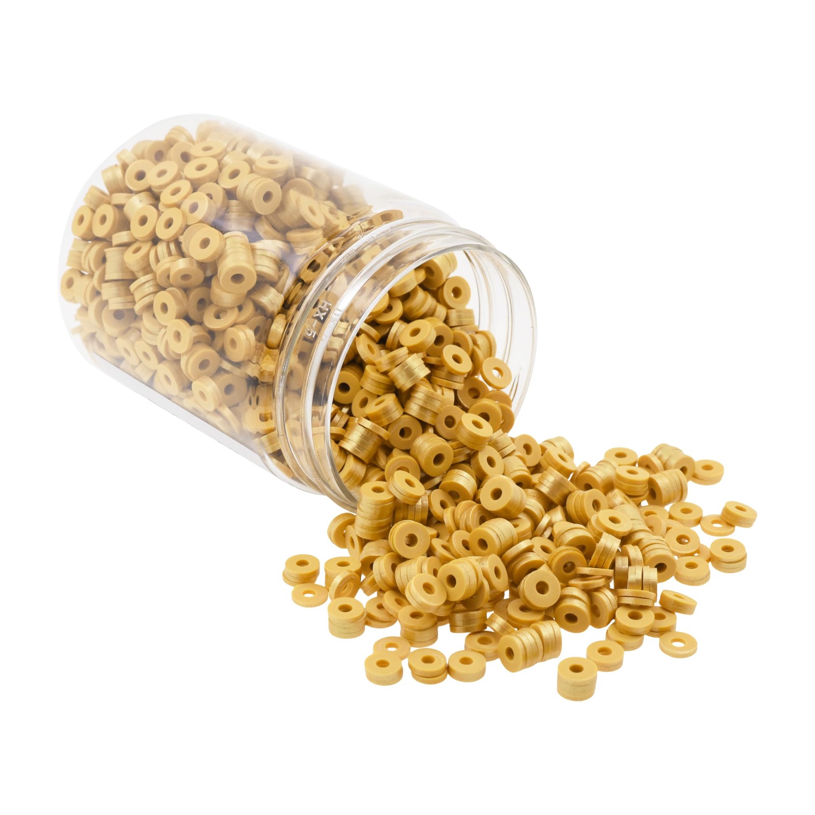 Gold Heishi Beads 6mm – 3000 Flat Polymer Disc Clay Beads for Adult Jewelry M…