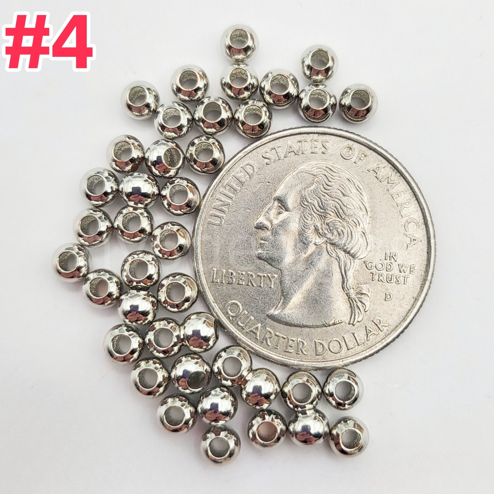 Silver Plated Round Spacer Beads 2mm 2.5mm 3mm 4mm finding 40 pcs Non Tarnish