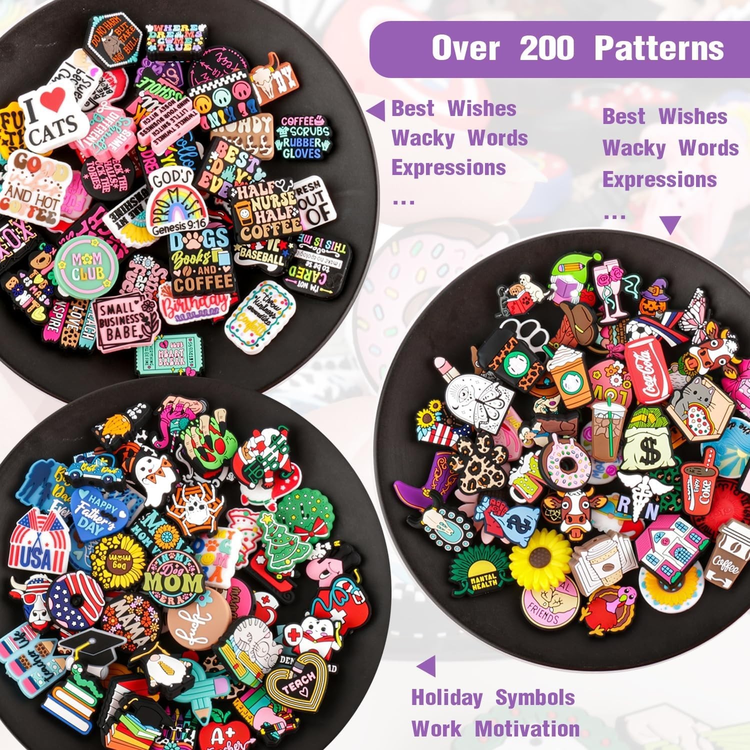 Crafting Silicone Beads for Adults, 110 Random Focal Beads for Creative Projects