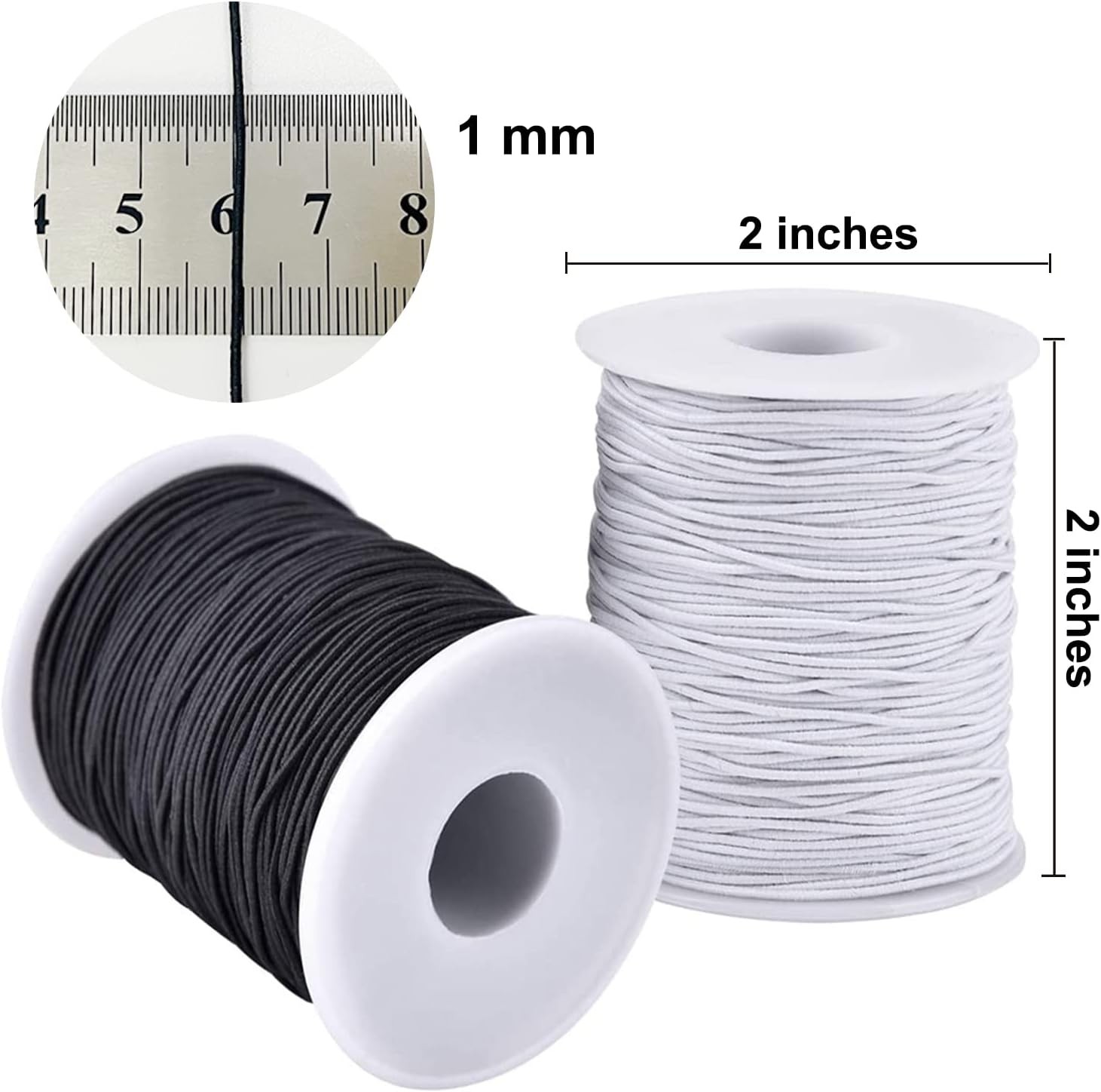 4× Stretchy String for Bracelets 1 mm Sturdy Elastic Cord DIY Jewelry Making USA