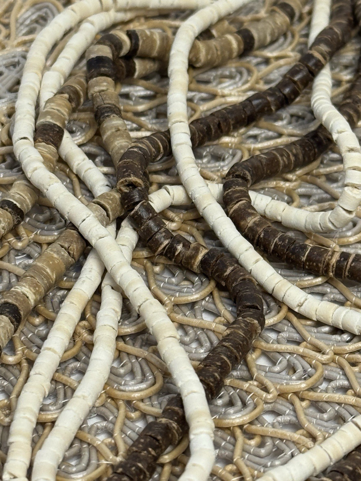 4 Strands Dark Brown Coconut Shell Heishi Plus Wood Beads 6mm Wood