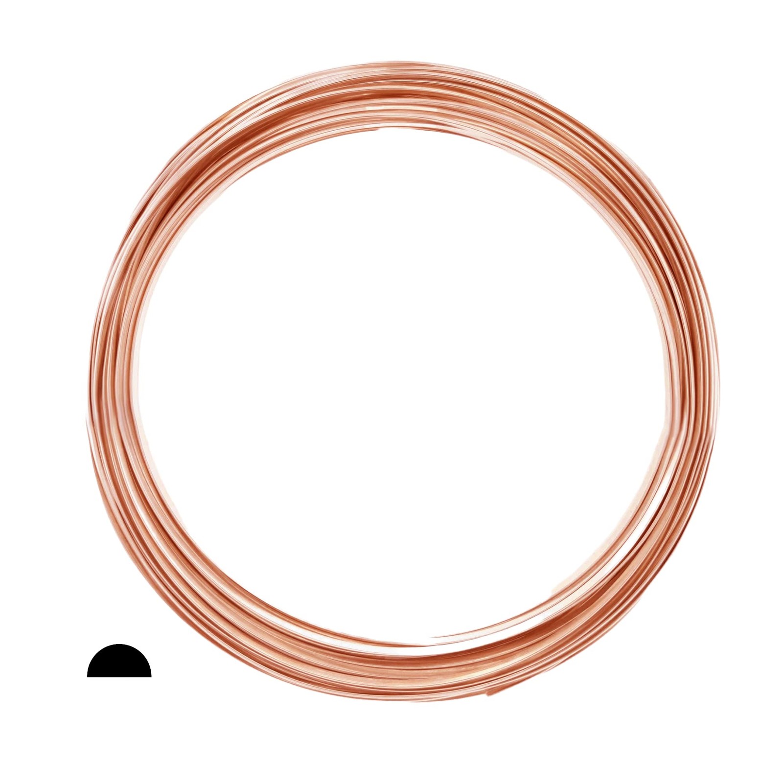 10 Gauge, 99.9% Pure Copper Wire (Half Round) Dead Soft CDA #110 Made in USA …
