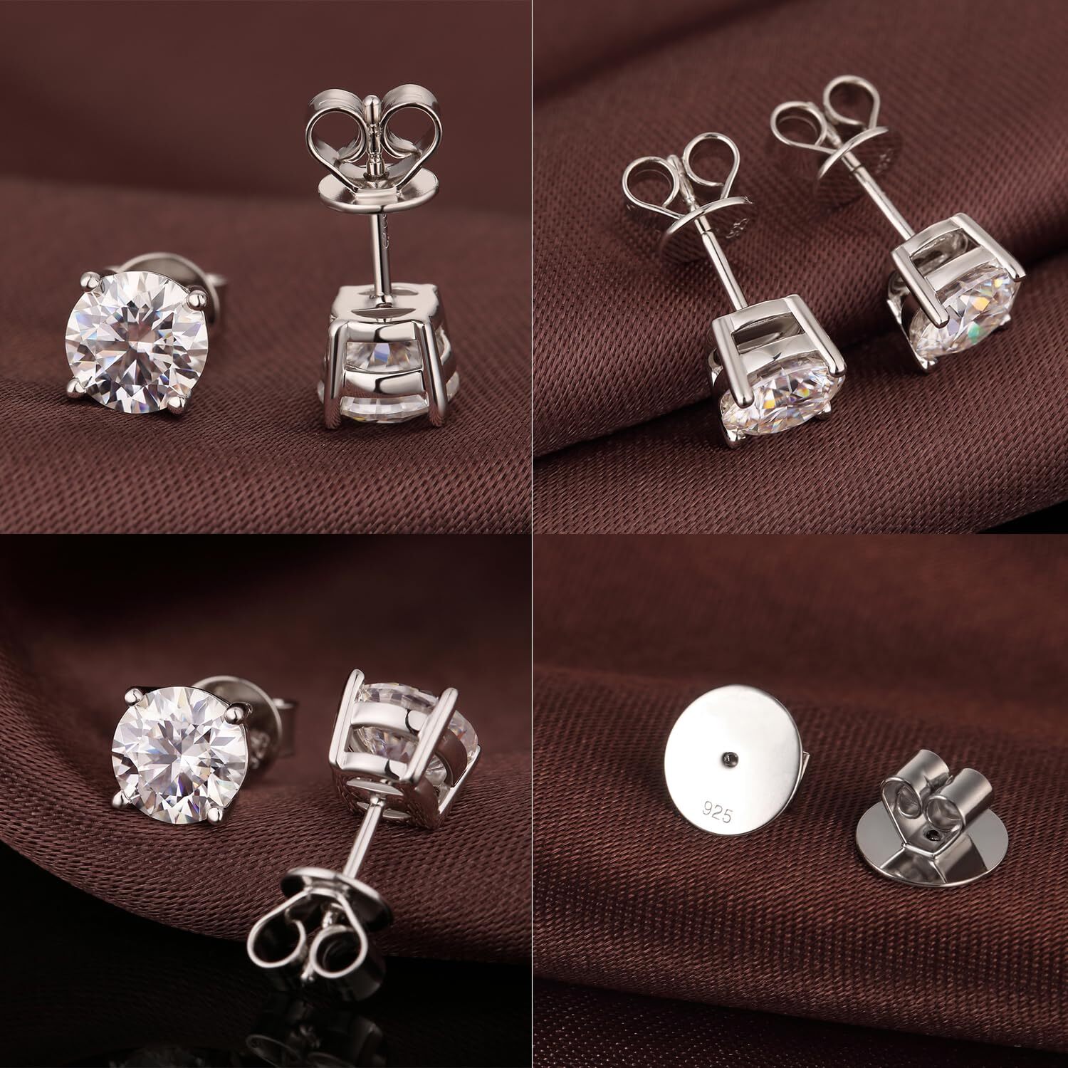 Large Earring Backs Locking Earring Backs for Studs 925 Sterling Silver Earri…