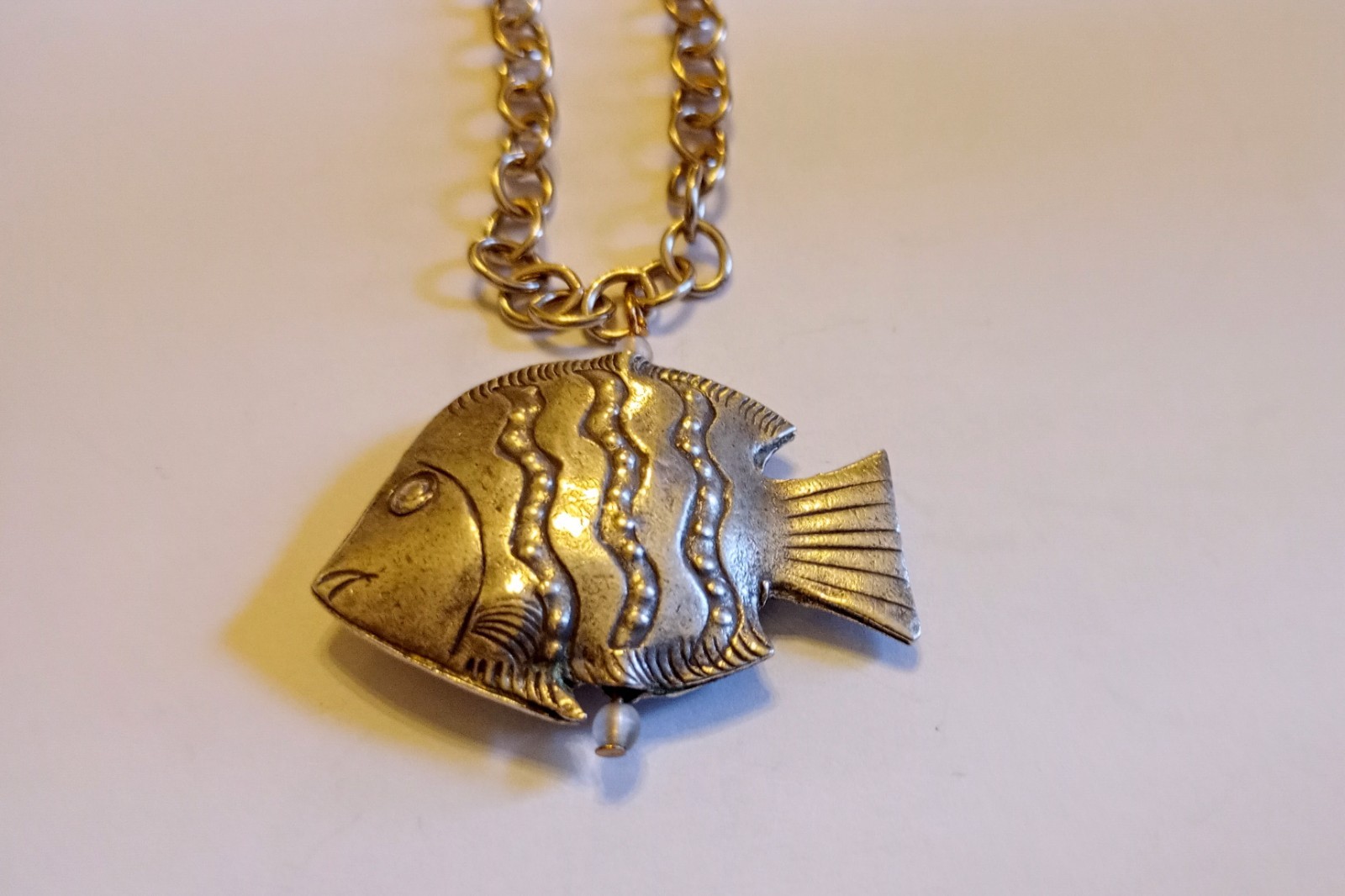 Karen Hill Tribe Silver Angel Fish Bead (Pure Silver)