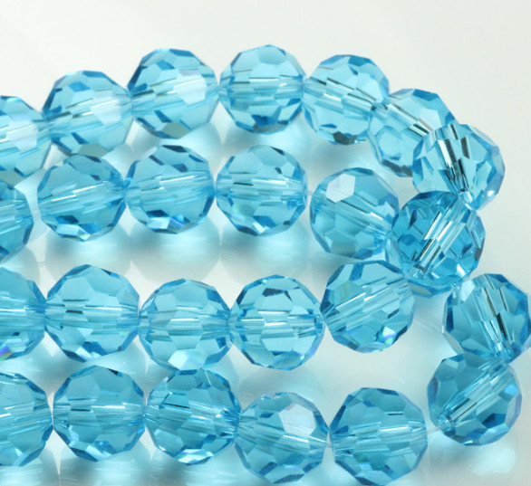 30/100pcs10mm Crystal Round Faceted Earth Loose spacer Beads