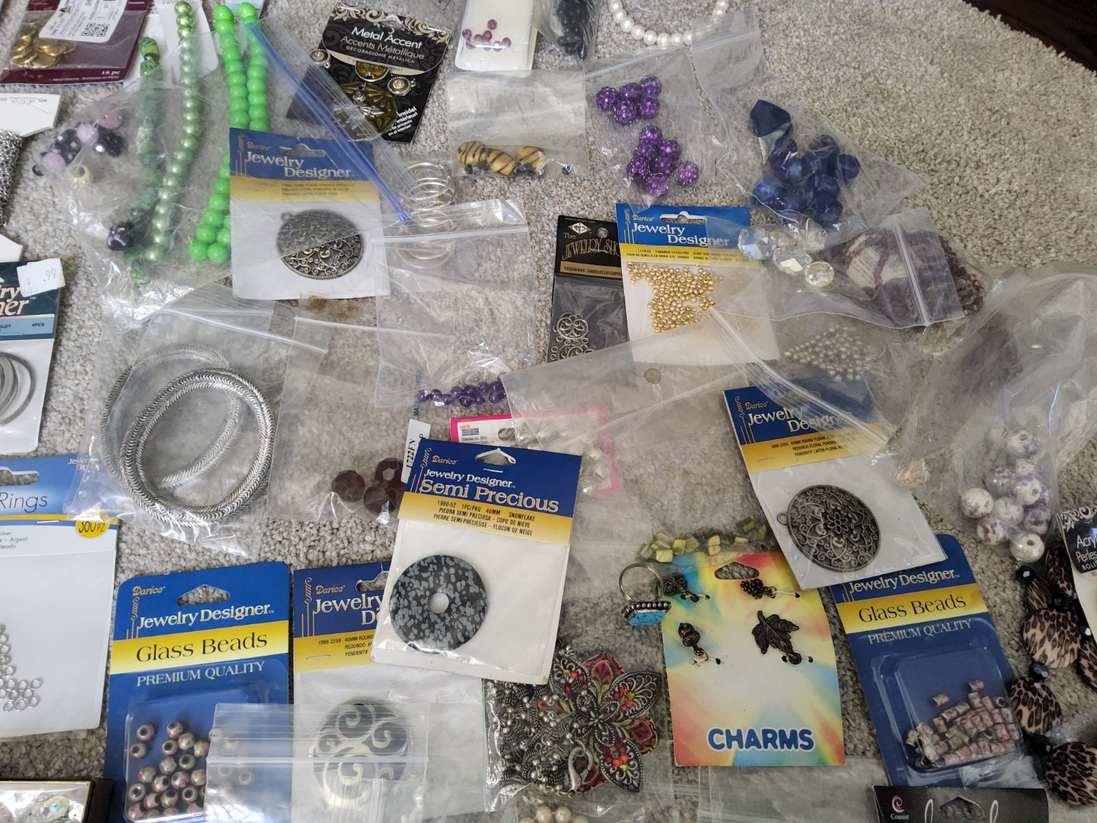 Bulk Lot Gemstones, Metal, Beads, Wire & Clasps Jewelry Making Supplies