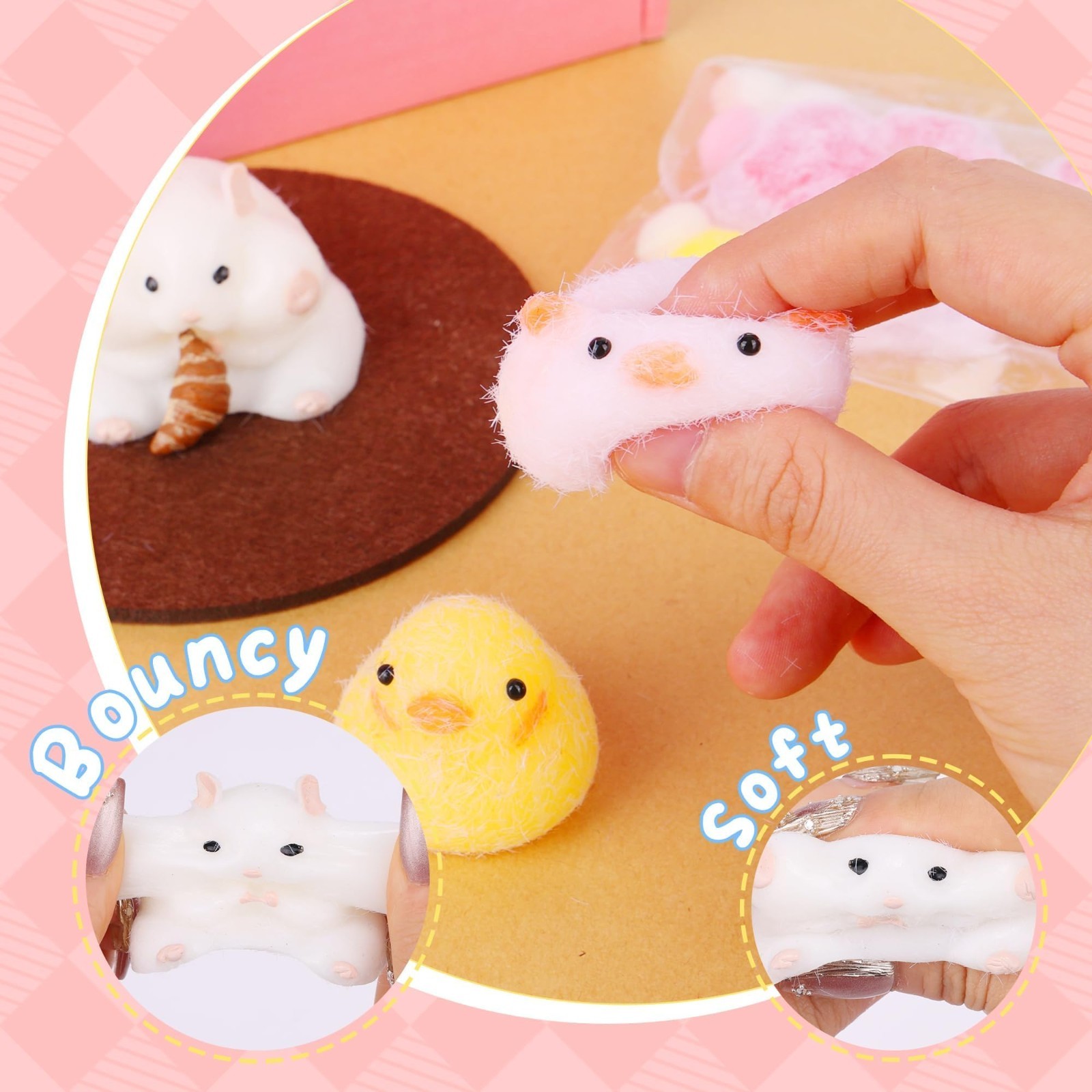 DIY Squishy Kit for Beginners – 7oz 1:1AB Gel, 10 Molds, Flocking Powder, Stress