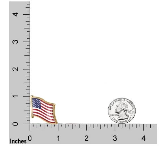 1inch America USA Flag Pin Badge International Travel United States Brooch Metal