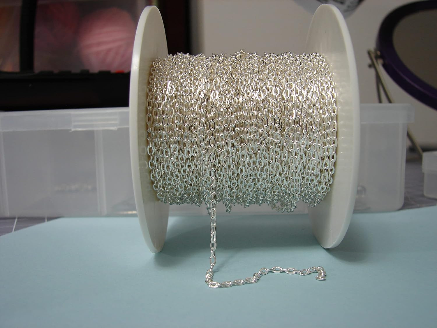 925 Sterling Silver Chain for Jewelry Cable Flat Link 2mm, 3FT